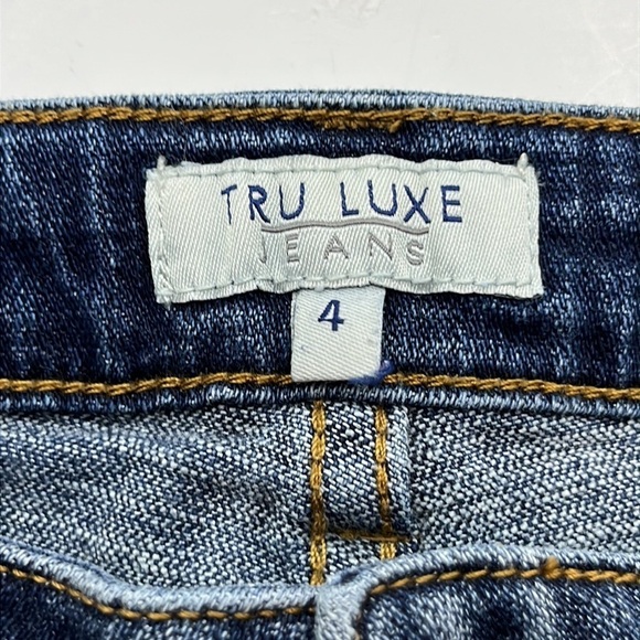 Tru Luxe Jeans Ankle Crop Slanted Raw Hem Size 4 - Picture 9 of 16